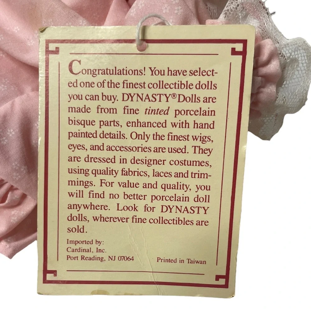 Vintage Musical Baby Dara Porcelain Wind Up Music Box Dynasty Doll Collection